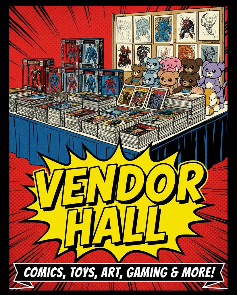 Vendor Hall — comics, toys, art, gaming & more